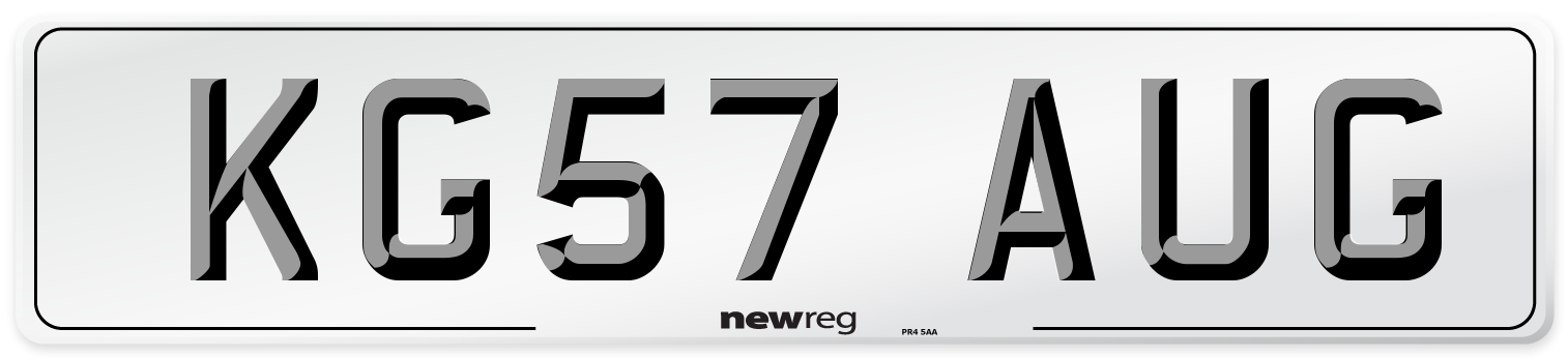 KG57 AUG Number Plate from New Reg